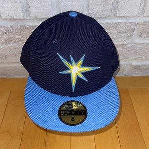 Hat New Era Fitted Tampa Bay Rays Baseball Size 8